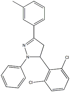 5-(2,6-dichlorophenyl)-3-(3-methylphenyl)-1-phenyl-4,5-dihydro-1H-pyrazole