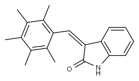 3-(2,3,4,5,6-pentamethylbenzylidene)indolin-2-one Structure