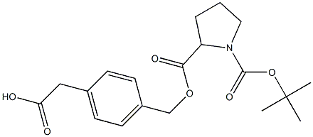 2-{4-[({[1-(tert-butoxycarbonyl)tetrahydro-1H-pyrrol-2-yl]carbonyl}oxy)meth yl]phenyl}acetic acid
