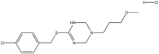 6-[(4-chlorobenzyl)thio]-3-(3-methoxypropyl)-1,2,3,4-tetrahydro-1,3,5-triazine hydrochloride