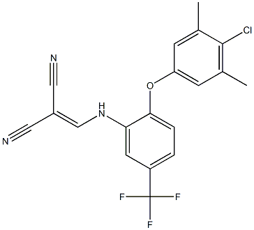 2-{[2-(4-chloro-3,5-dimethylphenoxy)-5-(trifluoromethyl)anilino]methylidene}malononitrile