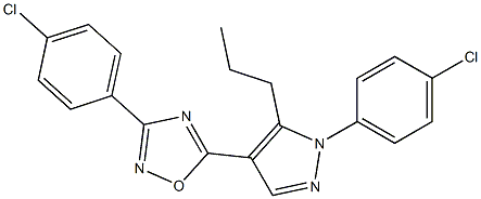 3-(4-chlorophenyl)-5-[1-(4-chlorophenyl)-5-propyl-1H-pyrazol-4-yl]-1,2,4-ox adiazole