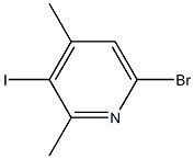 6-溴-2,4-二甲基-3-碘吡啶 结构式