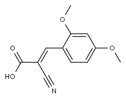 (2E)-2-cyano-3-(2,4-dimethoxyphenyl)acrylic acid Structure