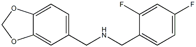 (2H-1,3-benzodioxol-5-ylmethyl)[(2,4-difluorophenyl)methyl]amine Structure