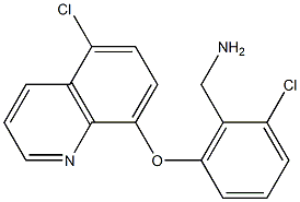 {2-chloro-6-[(5-chloroquinolin-8-yl)oxy]phenyl}methanamine