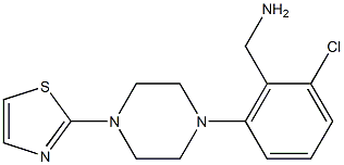 {2-chloro-6-[4-(1,3-thiazol-2-yl)piperazin-1-yl]phenyl}methanamine|