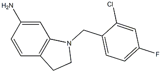 1-[(2-chloro-4-fluorophenyl)methyl]-2,3-dihydro-1H-indol-6-amine