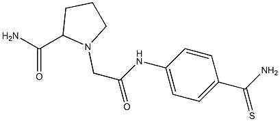 1-{[(4-carbamothioylphenyl)carbamoyl]methyl}pyrrolidine-2-carboxamide 结构式