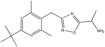 1-{3-[(4-tert-butyl-2,6-dimethylphenyl)methyl]-1,2,4-oxadiazol-5-yl}ethan-1-amine