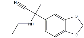 2-(2H-1,3-benzodioxol-5-yl)-2-(propylamino)propanenitrile Structure