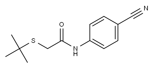 2-(tert-butylsulfanyl)-N-(4-cyanophenyl)acetamide