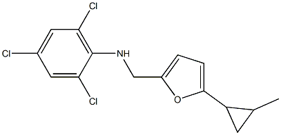 2,4,6-trichloro-N-{[5-(2-methylcyclopropyl)furan-2-yl]methyl}aniline