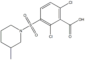 2,6-dichloro-3-[(3-methylpiperidine-1-)sulfonyl]benzoic acid