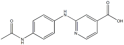 2-[(4-acetamidophenyl)amino]pyridine-4-carboxylic acid Struktur
