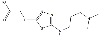 2-[(5-{[3-(dimethylamino)propyl]amino}-1,3,4-thiadiazol-2-yl)sulfanyl]acetic acid
