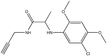 2-[(5-chloro-2,4-dimethoxyphenyl)amino]-N-(prop-2-yn-1-yl)propanamide