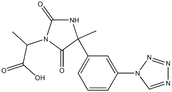 2-{4-methyl-2,5-dioxo-4-[3-(1H-tetrazol-1-yl)phenyl]imidazolidin-1-yl}propanoic acid