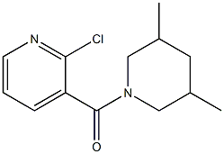 2-chloro-3-[(3,5-dimethylpiperidin-1-yl)carbonyl]pyridine Structure