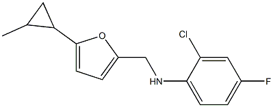 2-chloro-4-fluoro-N-{[5-(2-methylcyclopropyl)furan-2-yl]methyl}aniline