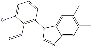 2-chloro-6-(5,6-dimethyl-1H-1,3-benzodiazol-1-yl)benzaldehyde