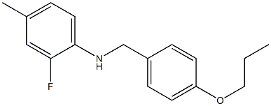 2-fluoro-4-methyl-N-[(4-propoxyphenyl)methyl]aniline