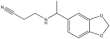 3-{[1-(2H-1,3-benzodioxol-5-yl)ethyl]amino}propanenitrile Structure