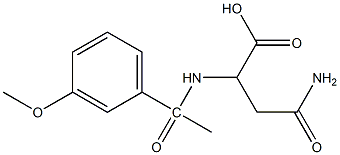 3-carbamoyl-2-[1-(3-methoxyphenyl)acetamido]propanoic acid Struktur