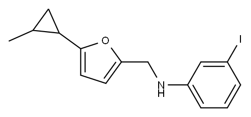 3-iodo-N-{[5-(2-methylcyclopropyl)furan-2-yl]methyl}aniline