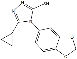 4-(2H-1,3-benzodioxol-5-yl)-5-cyclopropyl-4H-1,2,4-triazole-3-thiol Structure