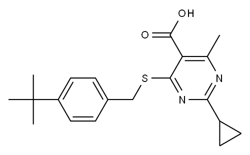 4-[(4-tert-butylbenzyl)thio]-2-cyclopropyl-6-methylpyrimidine-5-carboxylic acid
