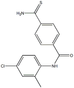 4-carbamothioyl-N-(4-chloro-2-methylphenyl)benzamide 结构式