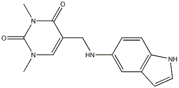 5-[(1H-indol-5-ylamino)methyl]-1,3-dimethyl-1,2,3,4-tetrahydropyrimidine-2,4-dione