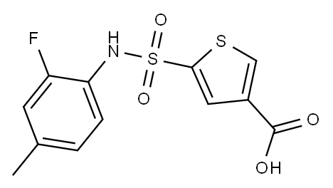 5-[(2-fluoro-4-methylphenyl)sulfamoyl]thiophene-3-carboxylic acid