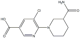 6-(3-carbamoylpiperidin-1-yl)-5-chloropyridine-3-carboxylic acid