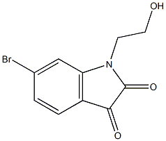 6-bromo-1-(2-hydroxyethyl)-2,3-dihydro-1H-indole-2,3-dione Structure