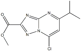 methyl 7-chloro-5-isopropyl[1,2,4]triazolo[1,5-a]pyrimidine-2-carboxylate Structure
