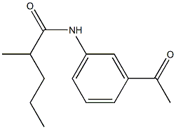 N-(3-acetylphenyl)-2-methylpentanamide Struktur