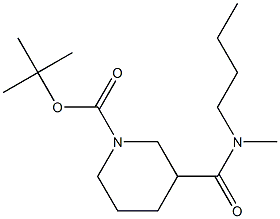 tert-butyl 3-[butyl(methyl)carbamoyl]piperidine-1-carboxylate Structure
