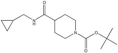 tert-butyl 4-{[(cyclopropylmethyl)amino]carbonyl}piperidine-1-carboxylate Structure