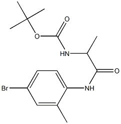 tert-butyl N-{1-[(4-bromo-2-methylphenyl)carbamoyl]ethyl}carbamate Structure