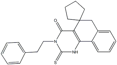 3-(2-phenylethyl)-2-thioxo-2,3,5,6-tetrahydrospiro(benzo[h]quinazoline-5,1'-cyclopentane)-4(1H)-one