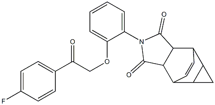 4-{2-[2-(4-fluorophenyl)-2-oxoethoxy]phenyl}-4-azatetracyclo[5.3.2.0~2,6~.0~8,10~]dodec-11-ene-3,5-dione