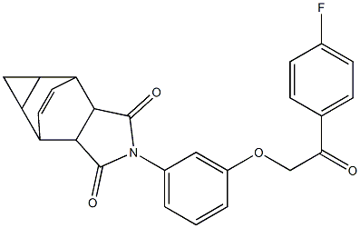 4-{3-[2-(4-fluorophenyl)-2-oxoethoxy]phenyl}-4-azatetracyclo[5.3.2.0~2,6~.0~8,10~]dodec-11-ene-3,5-dione