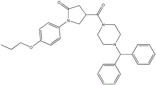4-[(4-benzhydryl-1-piperazinyl)carbonyl]-1-(4-propoxyphenyl)-2-pyrrolidinone