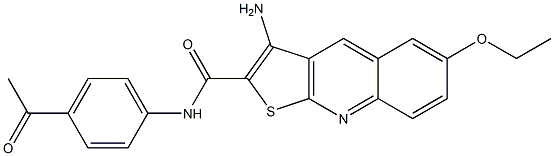N-(4-acetylphenyl)-3-amino-6-(ethyloxy)thieno[2,3-b]quinoline-2-carboxamide