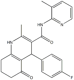4-(4-fluorophenyl)-2-methyl-N-(3-methyl-2-pyridinyl)-5-oxo-1,4,5,6,7,8-hexahydro-3-quinolinecarboxamide