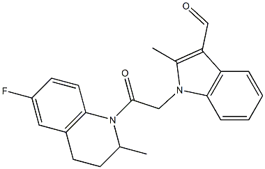 1-[2-(6-fluoro-2-methyl-3,4-dihydro-1(2H)-quinolinyl)-2-oxoethyl]-2-methyl-1H-indole-3-carbaldehyde