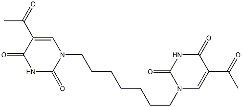 5-acetyl-1-[7-(5-acetyl-2,4-dioxo-3,4-dihydropyrimidin-1(2H)-yl)heptyl]pyrimidine-2,4(1H,3H)-dione