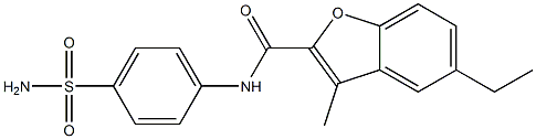 N-[4-(aminosulfonyl)phenyl]-5-ethyl-3-methyl-1-benzofuran-2-carboxamide